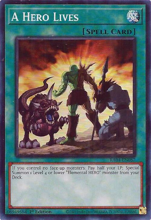 A Hero Lives [RA04-EN087] Super Rare Yu-Gi-Oh!
