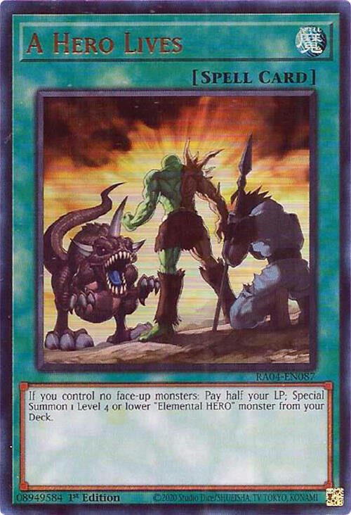 A Hero Lives [RA04-EN087] Ultra Rare Yu-Gi-Oh!