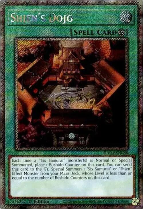 Shien's Dojo [RA04-EN088] Platinum Secret Rare Yu-Gi-Oh!