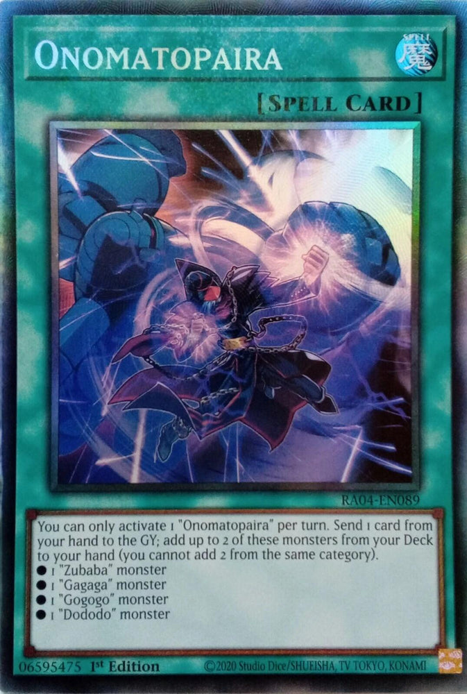 Onomatopaira [RA04-EN089] Prismatic Collector's Rare Yu-Gi-Oh!