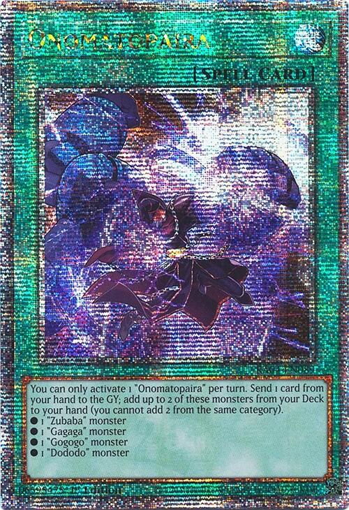 Onomatopaira [RA04-EN089] Quarter Century Secret Rare Yu-Gi-Oh!