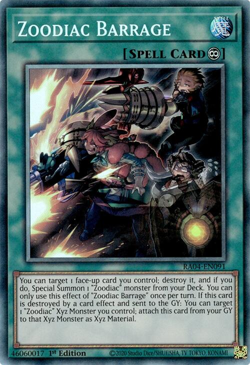 Zoodiac Barrage [RA04-EN091] Prismatic Collector's Rare Yu-Gi-Oh!