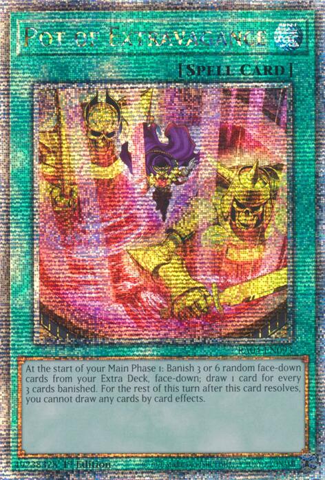 Pot of Extravagance (New Art) [RA04-EN093] Quarter Century Secret Rare Yu-Gi-Oh!