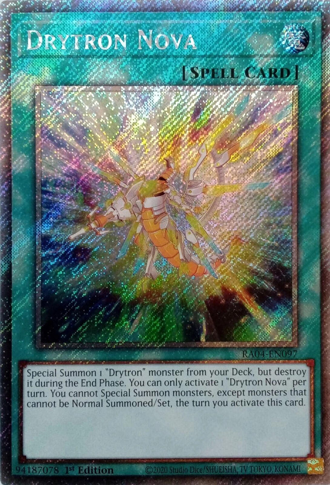 Drytron Nova [RA04-EN097] Platinum Secret Rare Yu-Gi-Oh!