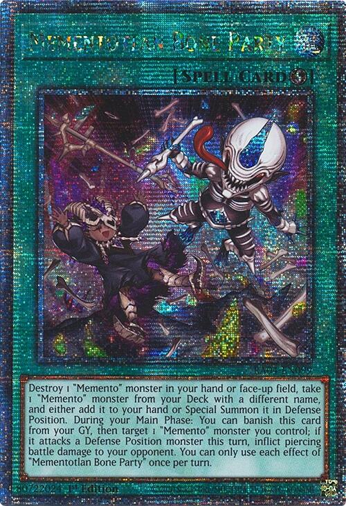 Mementotlan Bone Party [RA04-EN099] Quarter Century Secret Rare Yu-Gi-Oh!