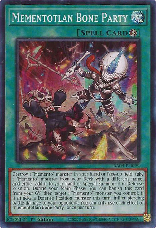 Mementotlan Bone Party [RA04-EN099] Super Rare Yu-Gi-Oh!