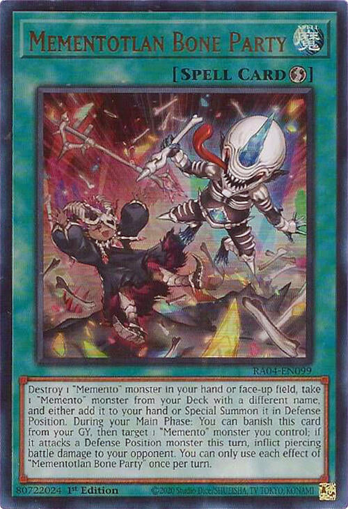 Mementotlan Bone Party [RA04-EN099] Ultra Rare Yu-Gi-Oh!