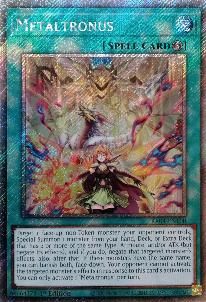 Metaltronus [RA04-EN100] Platinum Secret Rare Yu-Gi-Oh!