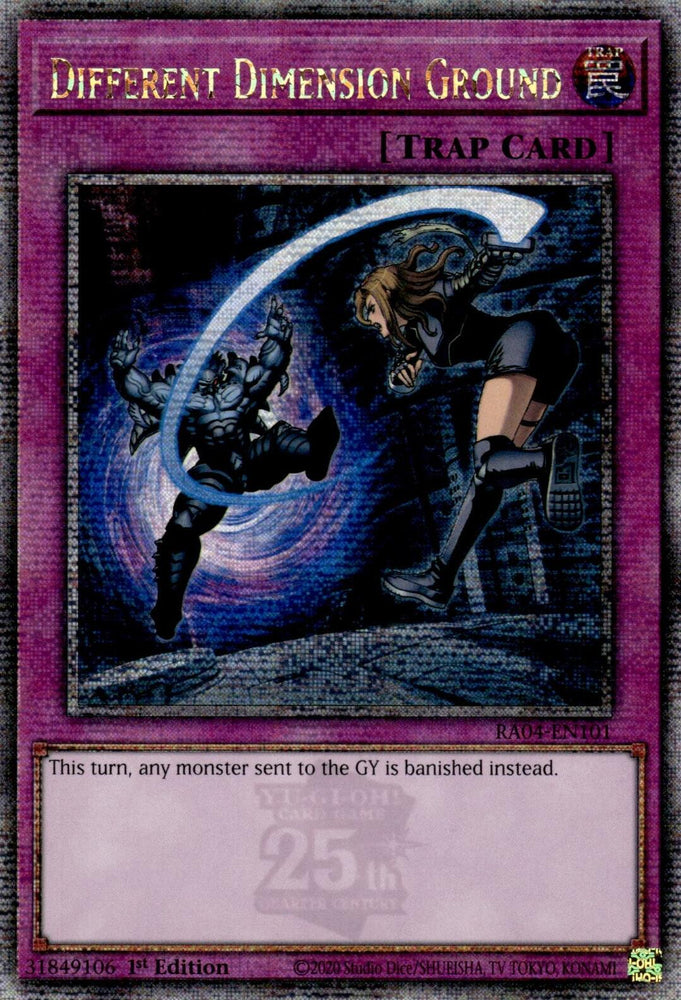 Different Dimension Ground [RA04-EN101] Quarter Century Secret Rare Yu-Gi-Oh!