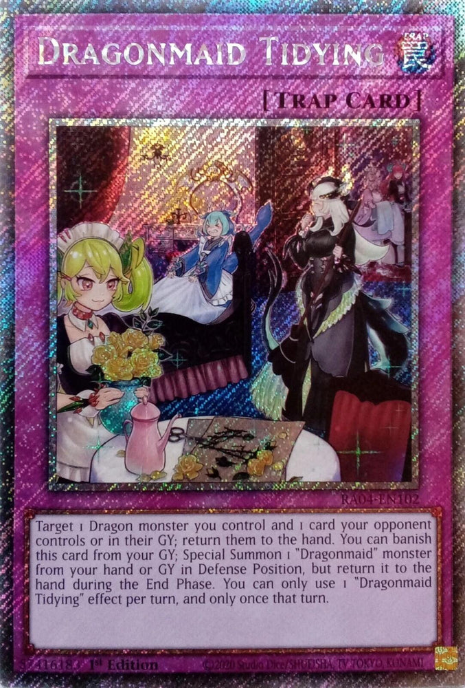 Dragonmaid Tidying [RA04-EN102] Platinum Secret Rare Yu-Gi-Oh!