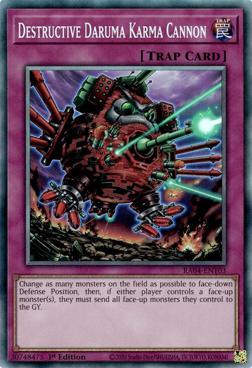 Destructive Daruma Karma Cannon [RA04-EN103] Prismatic Collector's Rare Yu-Gi-Oh!