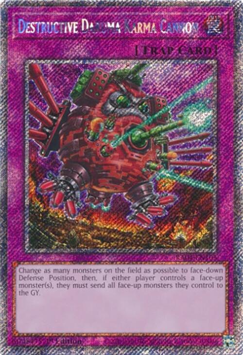 Destructive Daruma Karma Cannon [RA04-EN103] Platinum Secret Rare Yu-Gi-Oh!