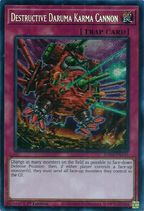 Destructive Daruma Karma Cannon [RA04-EN103] Secret Rare Yu-Gi-Oh!