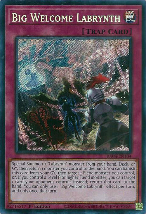 Big Welcome Labrynth [RA04-EN104] Secret Rare Yu-Gi-Oh!