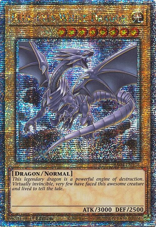 Blue-Eyes White Dragon (8th Art) [RA04-EN108] Quarter Century Secret Rare Yu-Gi-Oh!