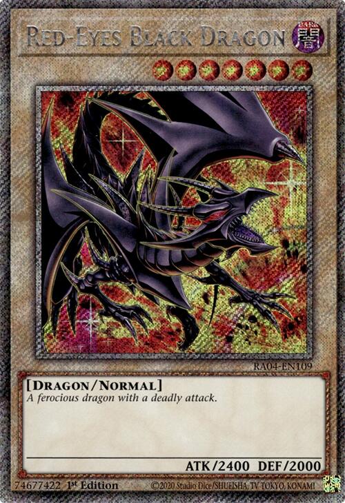 Red-Eyes Black Dragon (8th Art) [RA04-EN109] Platinum Secret Rare Yu-Gi-Oh!