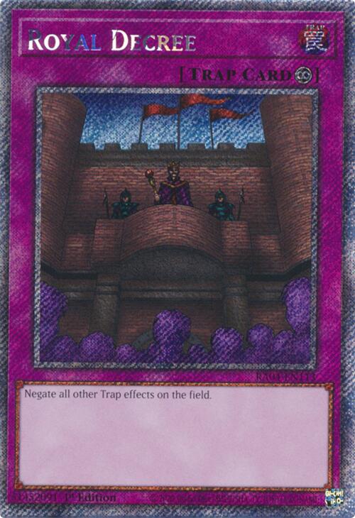 Royal Decree [RA04-EN113] Platinum Secret Rare Yu-Gi-Oh!