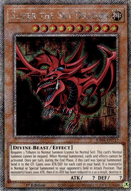 Slifer the Sky Dragon [RA04-EN117] Platinum Secret Rare Yu-Gi-Oh!