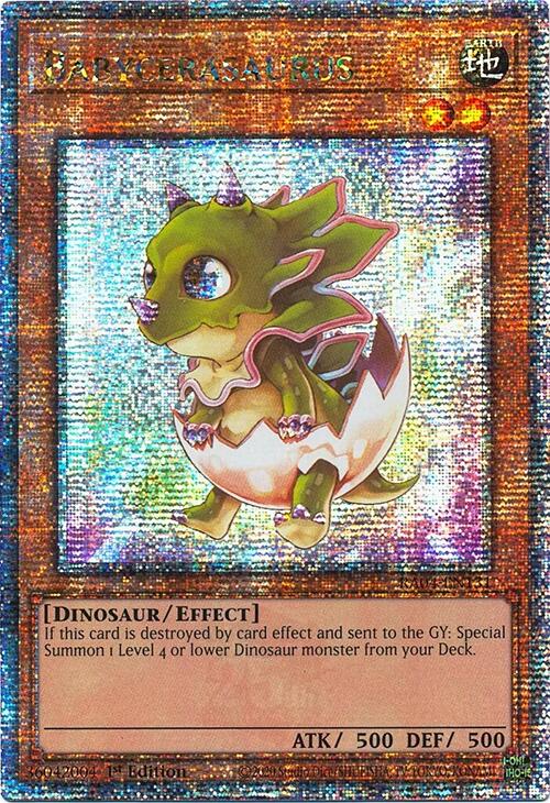 Babycerasaurus [RA04-EN131] Quarter Century Secret Rare Yu-Gi-Oh!