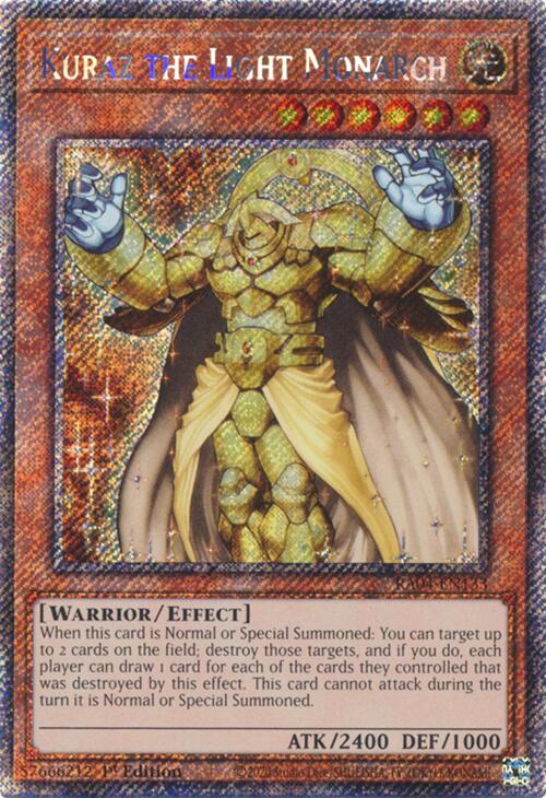 Kuraz the Light Monarch [RA04-EN133] Platinum Secret Rare Yu-Gi-Oh!