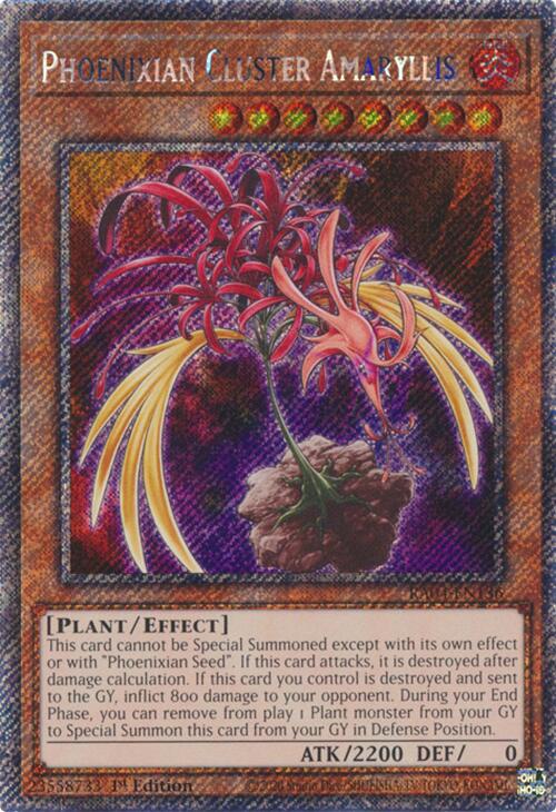 Phoenixian Cluster Amaryllis [RA04-EN136] Platinum Secret Rare Yu-Gi-Oh!