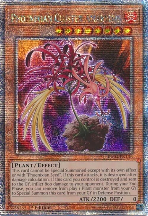 Phoenixian Cluster Amaryllis [RA04-EN136] Quarter Century Secret Rare Yu-Gi-Oh!