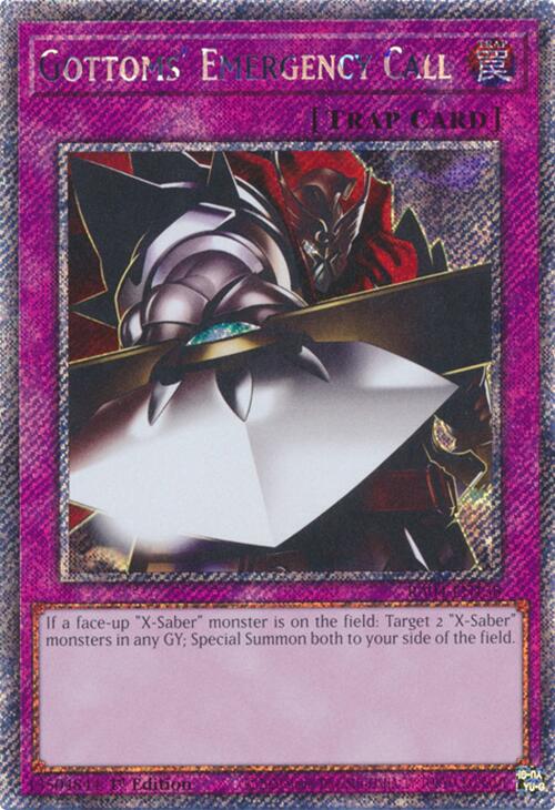 Gottoms' Emergency Call [RA04-EN138] Platinum Secret Rare Yu-Gi-Oh!