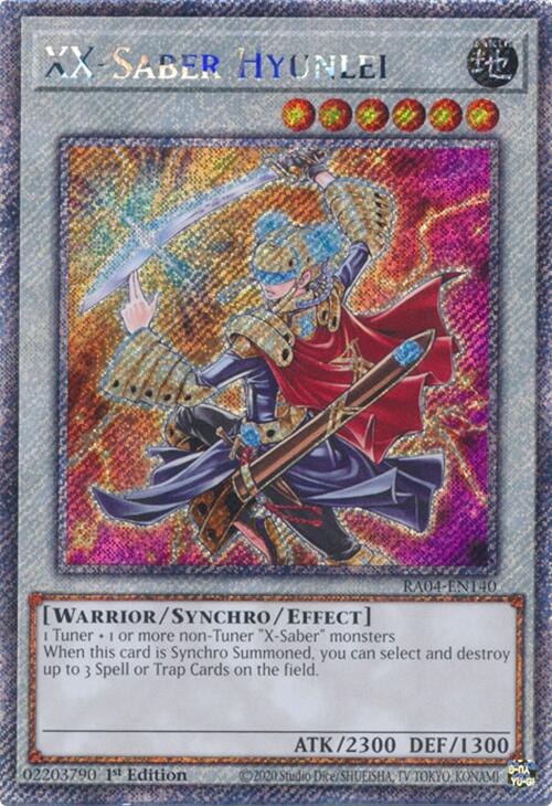 XX-Saber Hyunlei [RA04-EN140] Platinum Secret Rare Yu-Gi-Oh!