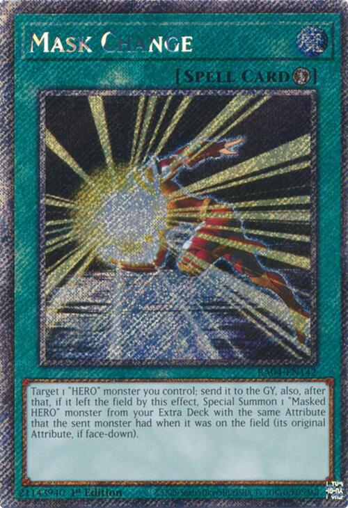 Mask Change [RA04-EN142] Platinum Secret Rare Yu-Gi-Oh!