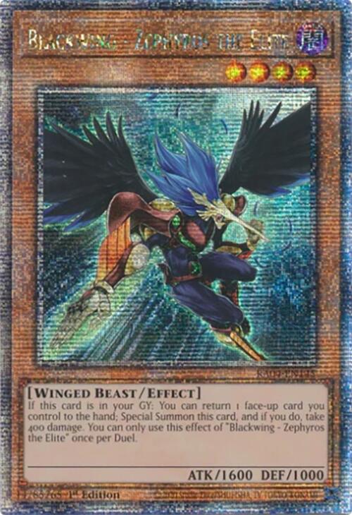 Blackwing - Zephyros the Elite [RA04-EN145] Quarter Century Secret Rare Yu-Gi-Oh!
