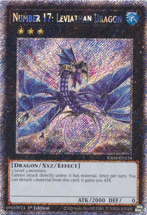 Number 17: Leviathan Dragon [RA04-EN154] Platinum Secret Rare Yu-Gi-Oh!