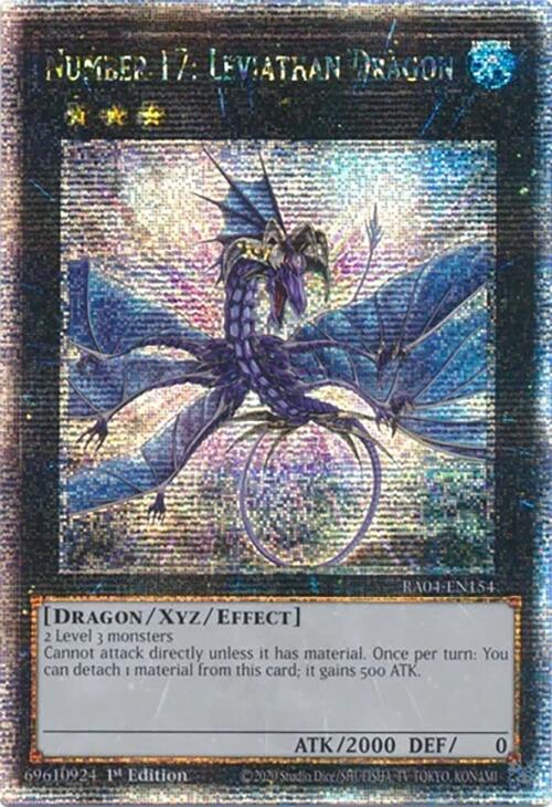 Number 17: Leviathan Dragon [RA04-EN154] Quarter Century Secret Rare Yu-Gi-Oh!