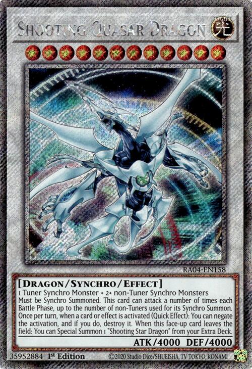 Shooting Quasar Dragon [RA04-EN158] Platinum Secret Rare Yu-Gi-Oh!