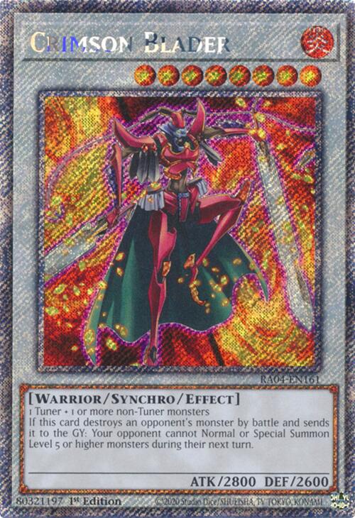 Crimson Blader [RA04-EN161] Platinum Secret Rare Yu-Gi-Oh!