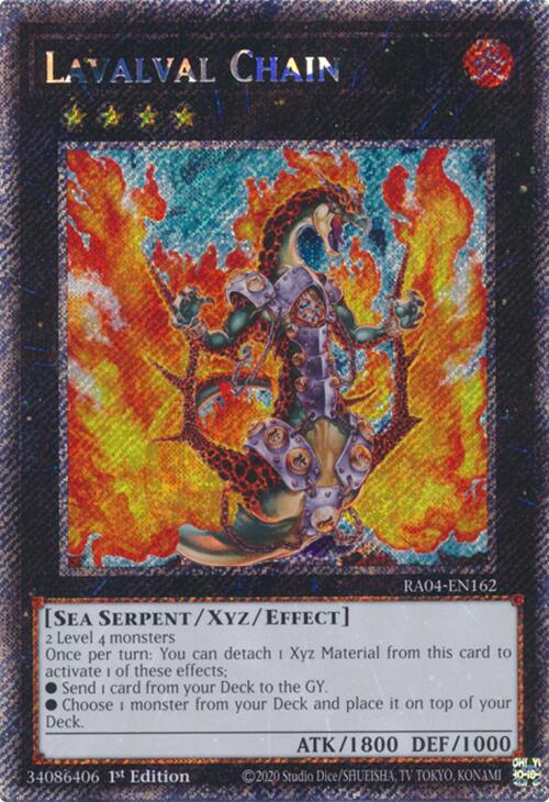 Lavalval Chain [RA04-EN162] Platinum Secret Rare Yu-Gi-Oh!