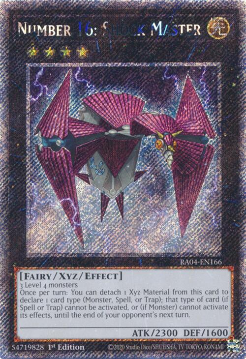 Number 16: Shock Master [RA04-EN166] Platinum Secret Rare Yu-Gi-Oh!