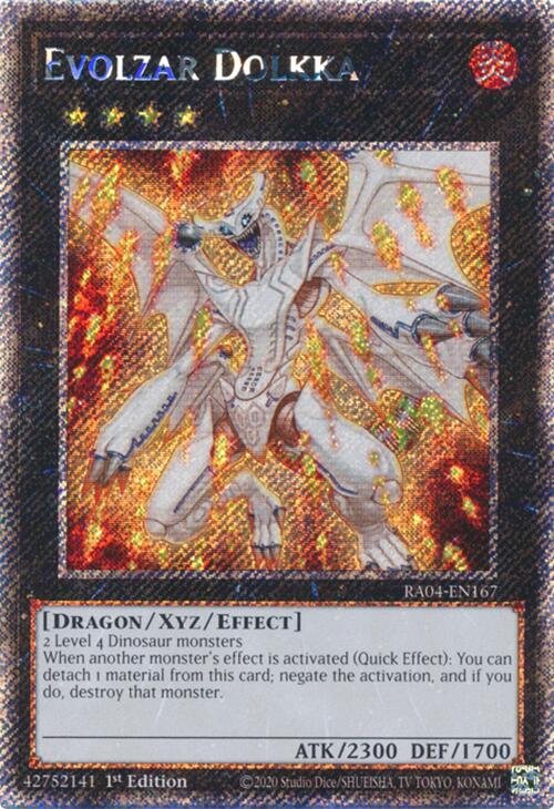 Evolzar Dolkka [RA04-EN167] Platinum Secret Rare Yu-Gi-Oh!