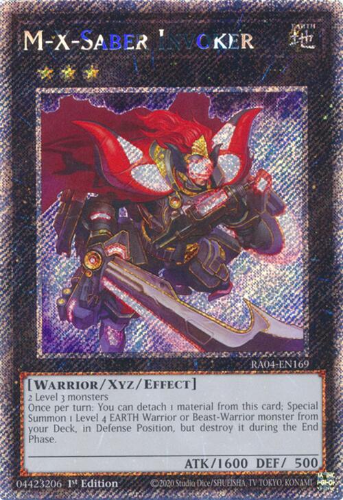 M-X-Saber Invoker [RA04-EN169] Platinum Secret Rare Yu-Gi-Oh!