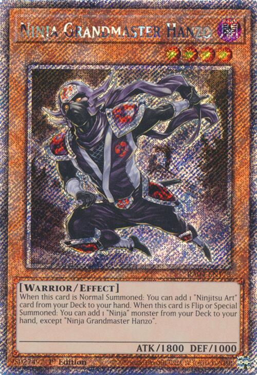 Ninja Grandmaster Hanzo [RA04-EN173] Platinum Secret Rare Yu-Gi-Oh!