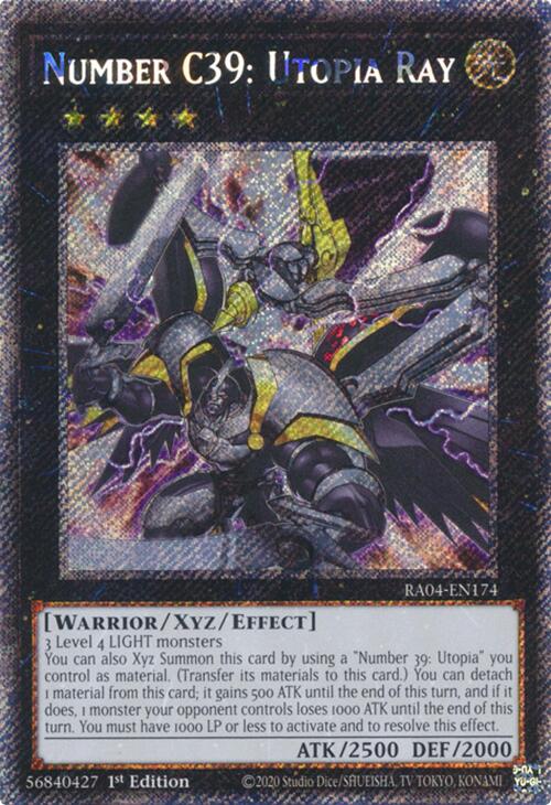 Number C39: Utopia Ray [RA04-EN174] Platinum Secret Rare Yu-Gi-Oh!