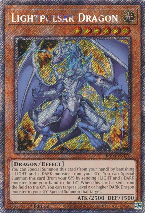 Lightpulsar Dragon [RA04-EN176] Platinum Secret Rare Yu-Gi-Oh!