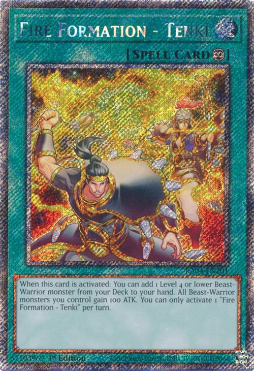 Fire Formation - Tenki [RA04-EN201] Platinum Secret Rare Yu-Gi-Oh!