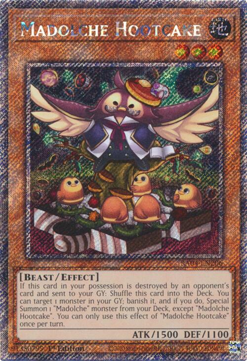 Madolche Hootcake [RA04-EN206] Platinum Secret Rare Yu-Gi-Oh!