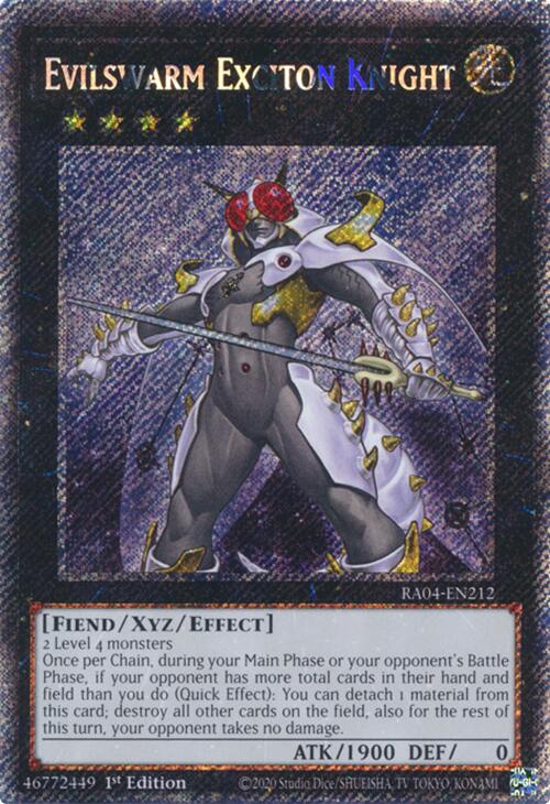 Evilswarm Exciton Knight [RA04-EN212] Platinum Secret Rare Yu-Gi-Oh!