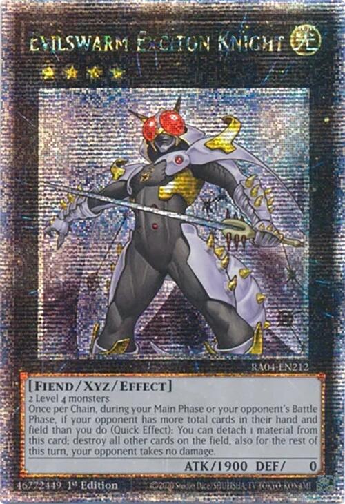 Evilswarm Exciton Knight [RA04-EN212] Quarter Century Secret Rare Yu-Gi-Oh!