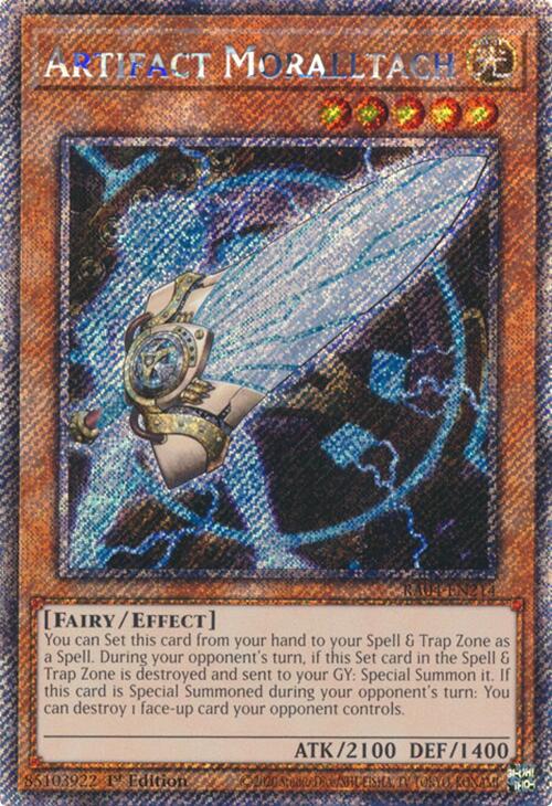 Artifact Moralltach [RA04-EN214] Platinum Secret Rare Yu-Gi-Oh!