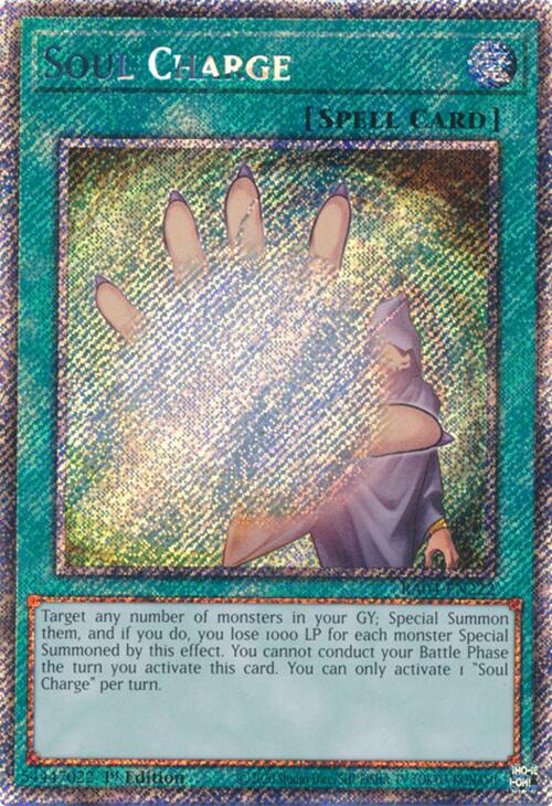 Soul Charge [RA04-EN222] Platinum Secret Rare Yu-Gi-Oh!