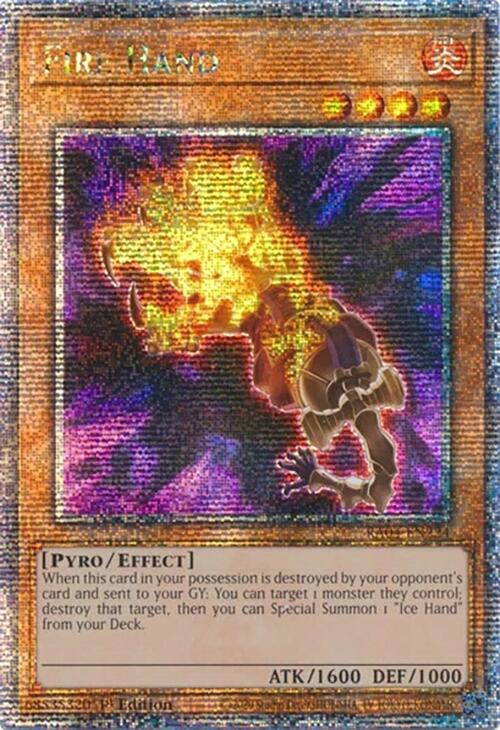Fire Hand [RA04-EN224] Quarter Century Secret Rare Yu-Gi-Oh!