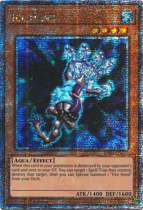 Ice Hand [RA04-EN225] Quarter Century Secret Rare Yu-Gi-Oh!