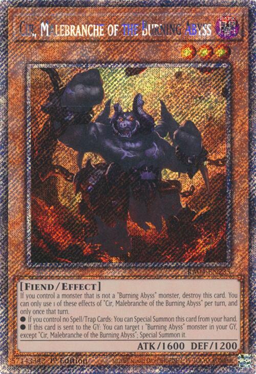 Cir, Malebranche of the Burning Abyss [RA04-EN235] Platinum Secret Rare Yu-Gi-Oh!